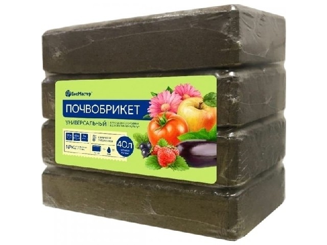 Почвобрикет Универсальный 40 л БиоМастер